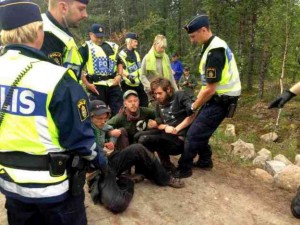 Protestas anti-desarrollistas Suecia 1