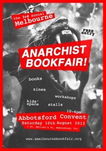 Cartel Feria Libro Anarquista Melbourne