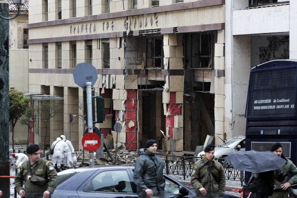 Car Bomb Explodes Outside The Bank of Greece In Athens